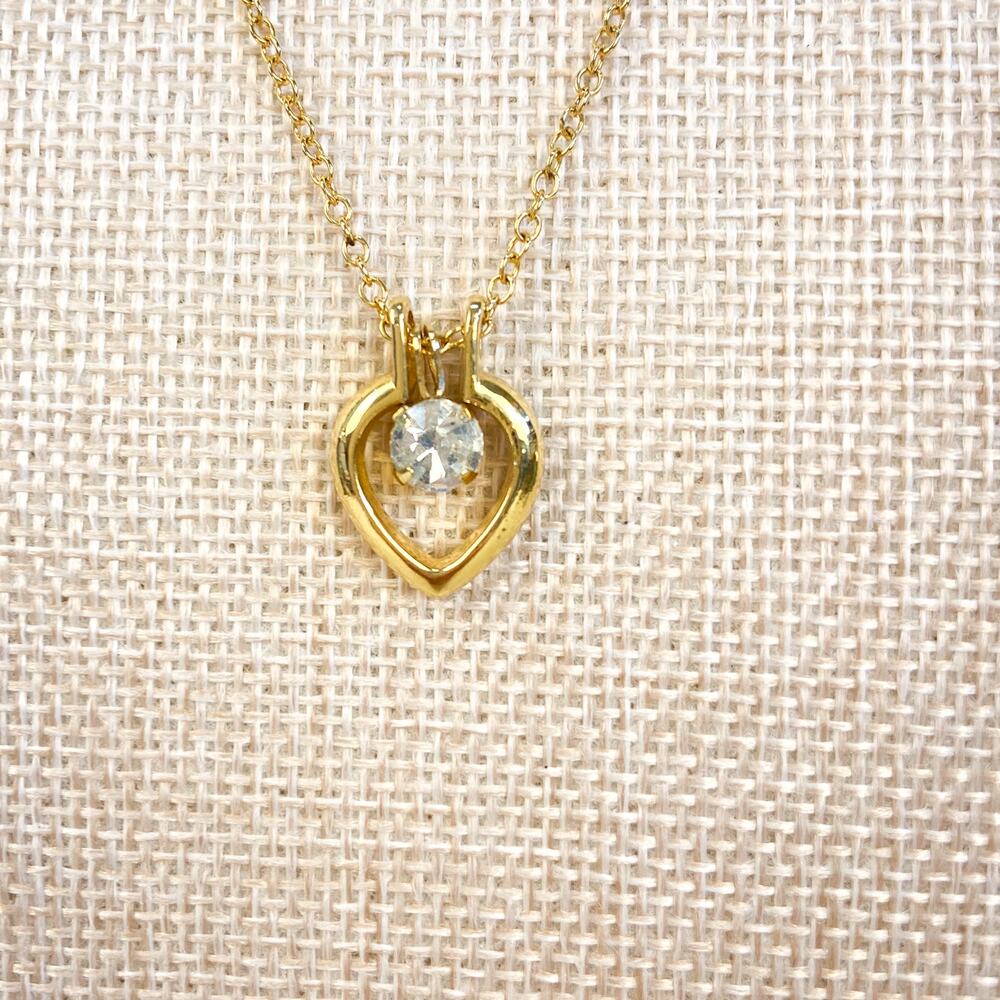 Gold Tone Rhinestone Necklace - Picture 3 of 5